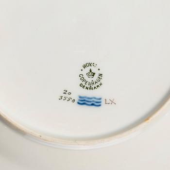 A set of eight Royal Copenhagen 'Flora Danica' dishes, Denmark, 20th Century.