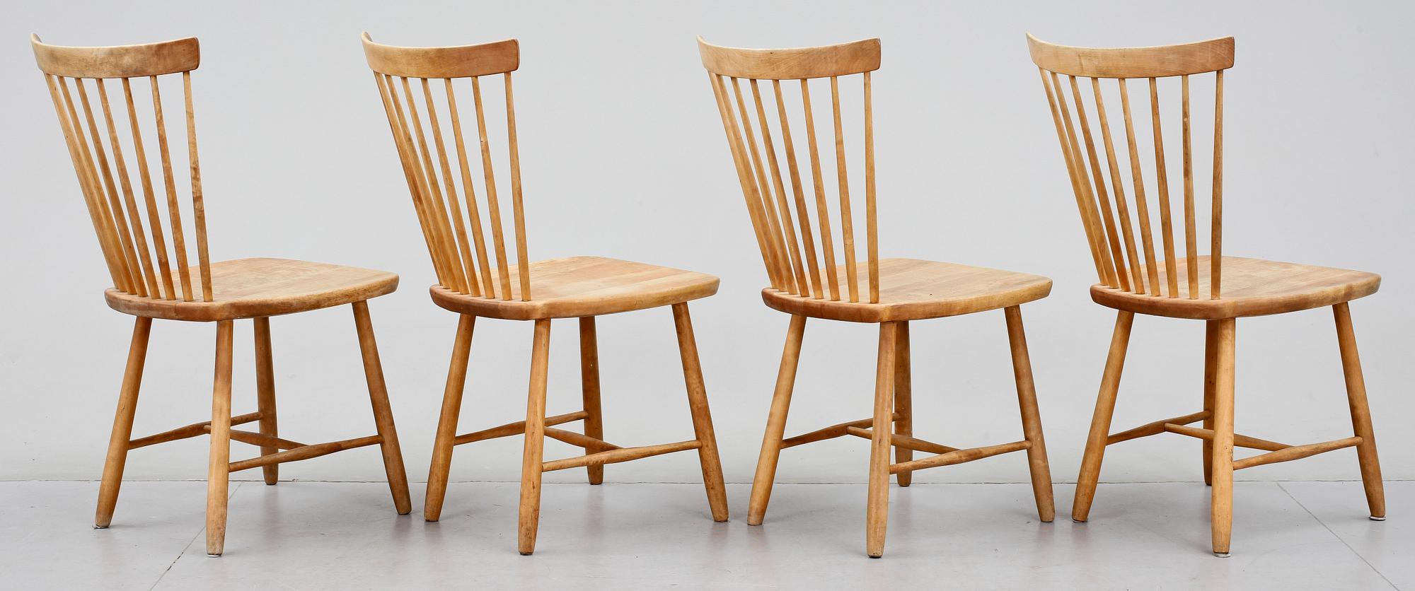 STOLAR, 4 st, "Lilla Åland" Carl Malmsten, 1940-tal.