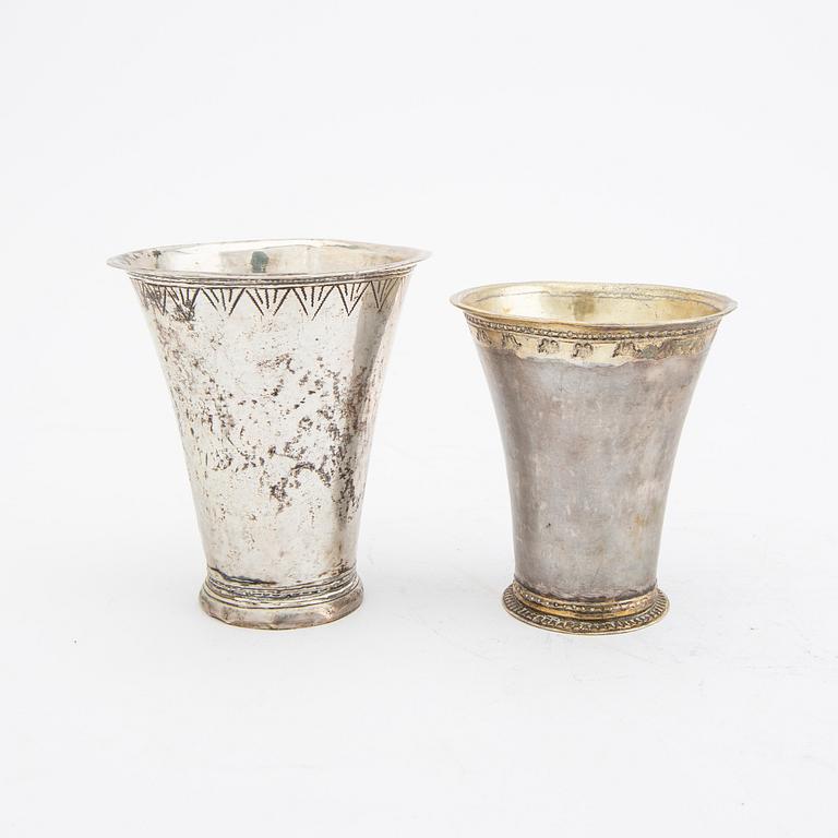 Pokaler 4 st silver Sverige 17/1800-tal.