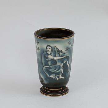 VAS, stengods, "Flambé", Gunnar Nylund, Gustavsberg, dekorsign Olson.