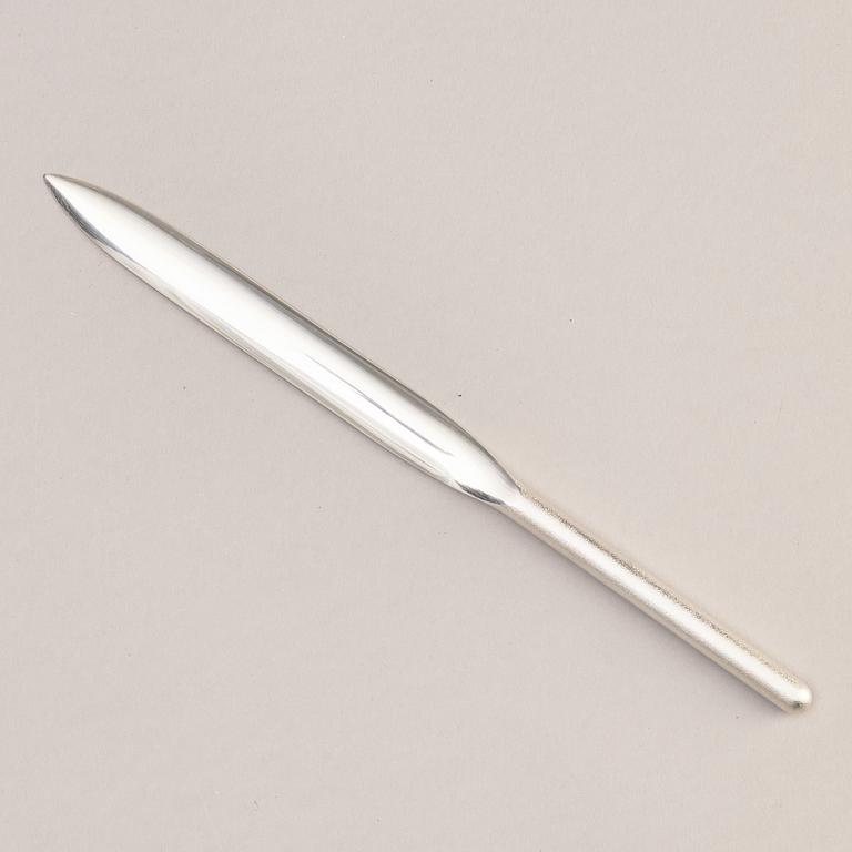 A sterling silver letter knife, mark of Rolf Lindståhl, Stockholm 2000.