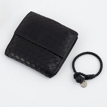 Bottega Veneta, a wallet and bracelet.