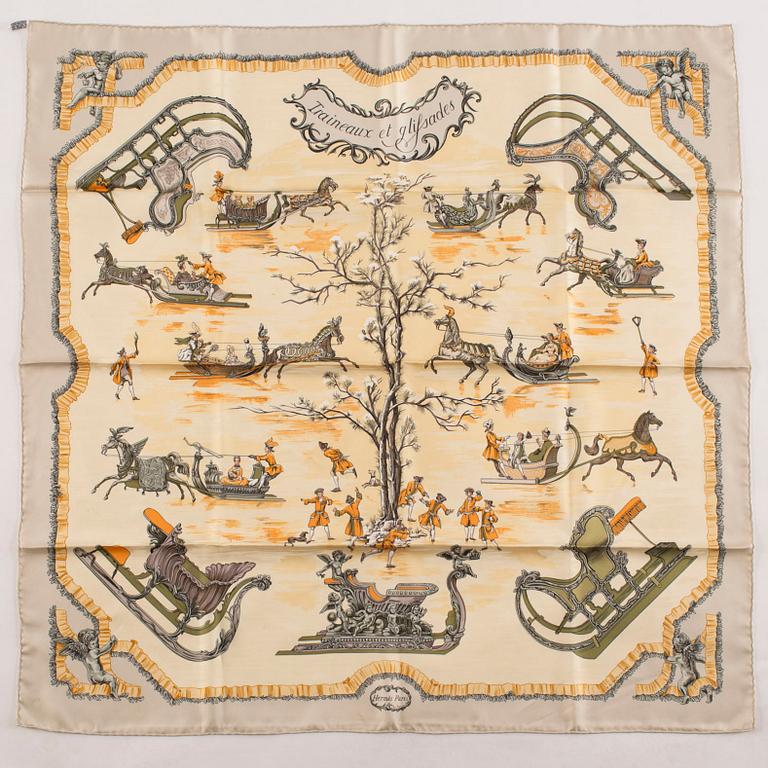 HERMÈS, "Traineaux et glisades", scarf.