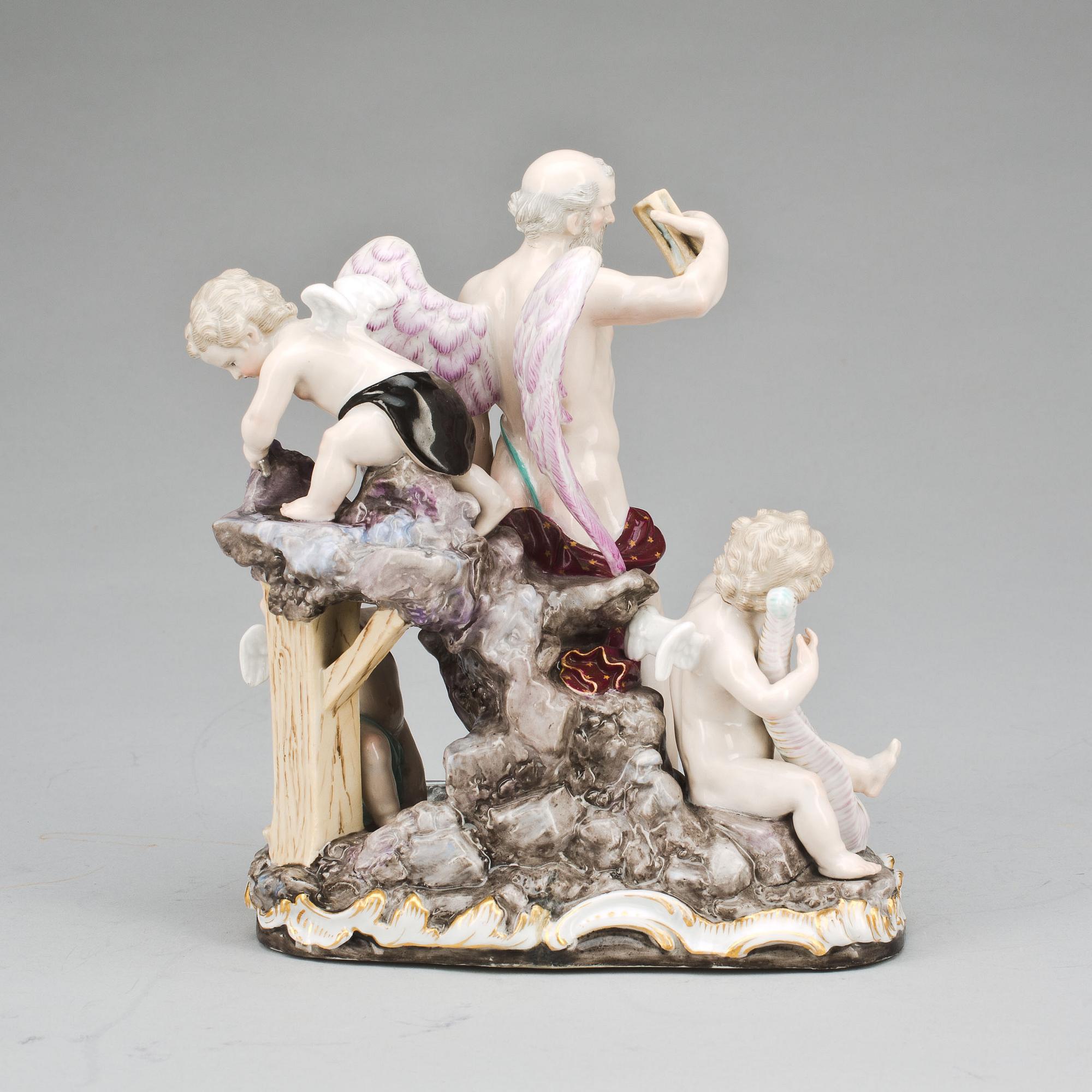 FIGURGRUPP, porslin, Meissen, 1800-tal.