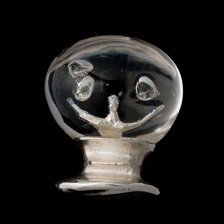 BJÖRN WECKSTRÖM, RING "Mannen i kosmos", silver, akryl. Lapponia 1974.