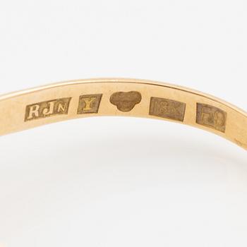 Ring 18K guld med syntetisk blå spinell.