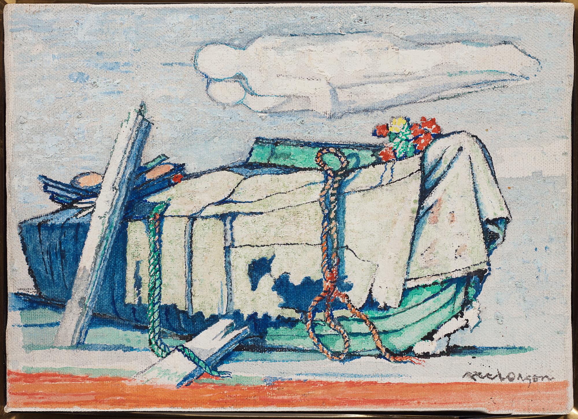 Axel Olson, oil on canvas, signed, executed 1979.