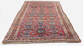 An antique Bidjar carpet, West Persia, c. 352 x 148 cm.