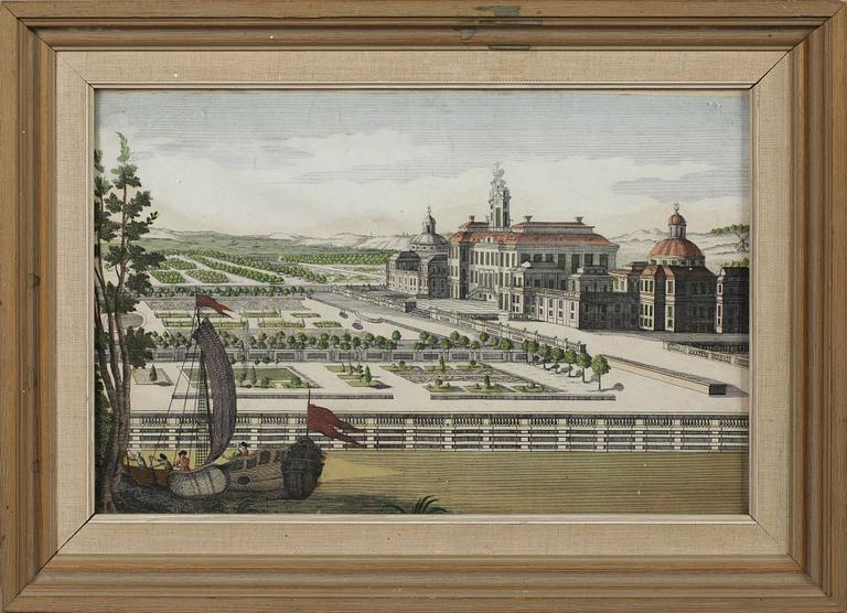 KOPPARSTICK, 2 st, ur Suecia Antiqua et Hodierna, 1700-/1800-tal.