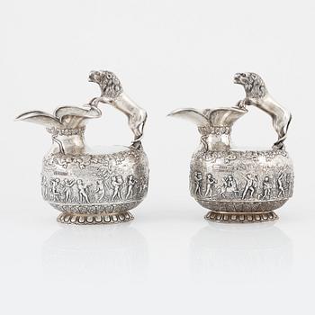 George Nathan and Ridley Hayes, a pair of silver decanters, Chester, England 1906.