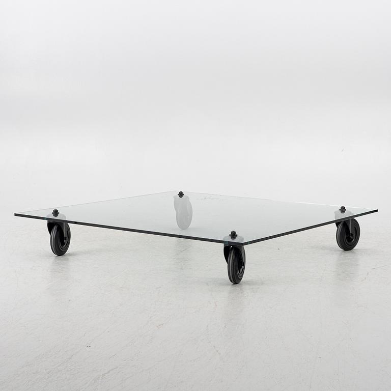 Gae Aulenti, soffbord, "Tavolo con Ruote", Fontana Arte, Italien.