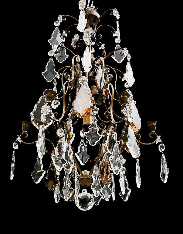 LJUSKRONA, barockstil, 1900-talets mitt. Höjd 82 cm.