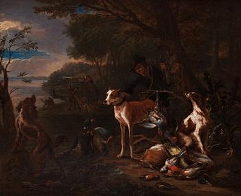 Adriaen de Gryeff, ADRIAEN DE GRYEFF, The hunt, oil on canvas, signed.