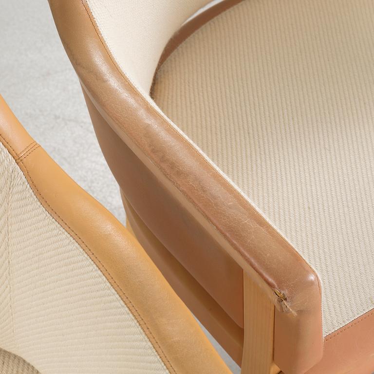 Four "Riksdagen" chairs, designed by Åke Axelsson for Gärsnäs, late 20th cenutry.