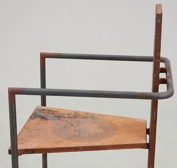 A Jonas Bohlin 'Iron Concrete' chair, Källemo AB, Värnamo 1987.