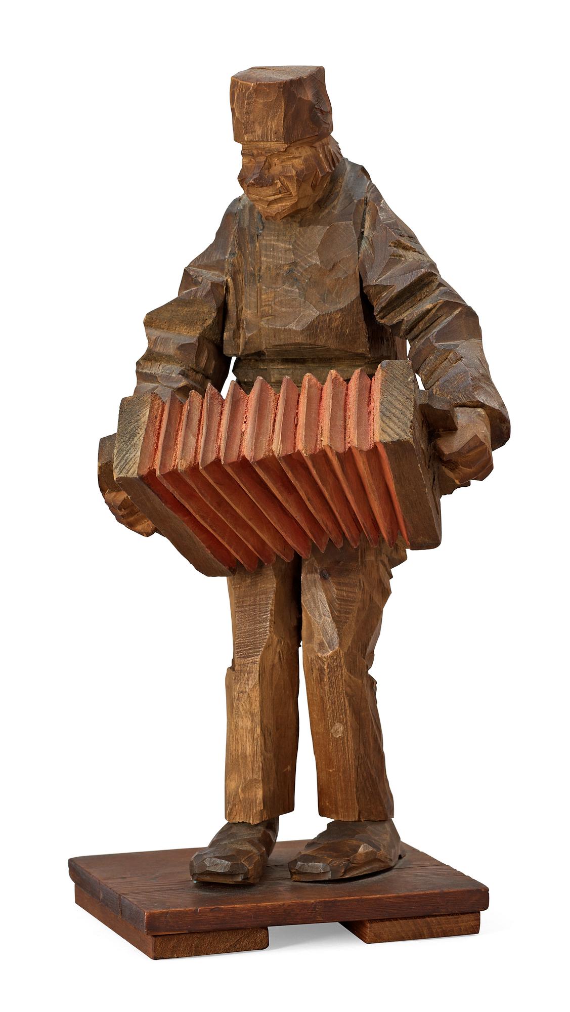 Axel Petersson Döderhultarn, Standing accordionist.