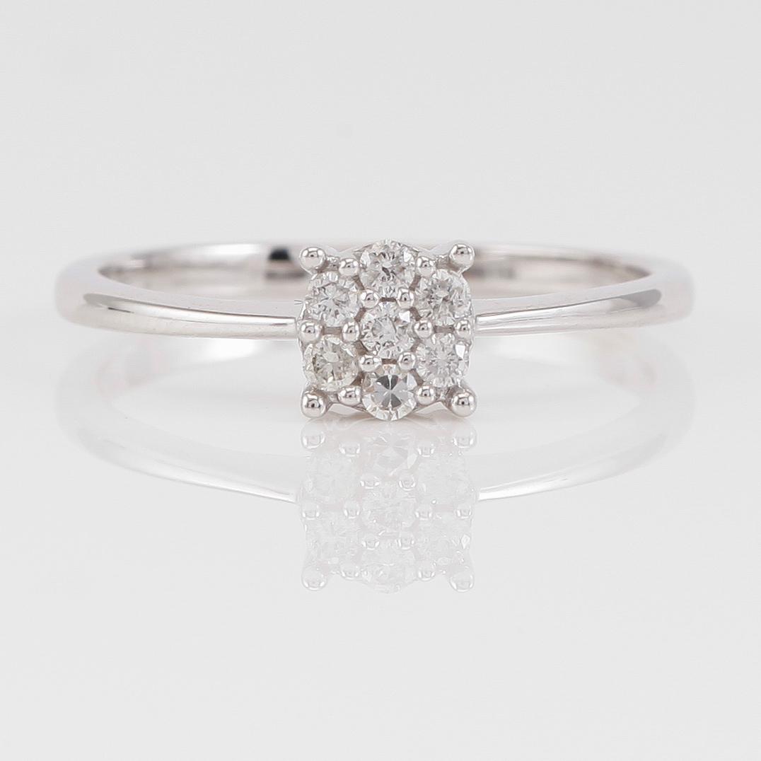 RING, 18K vitguld och diamanter tot ca 0.13 ct.