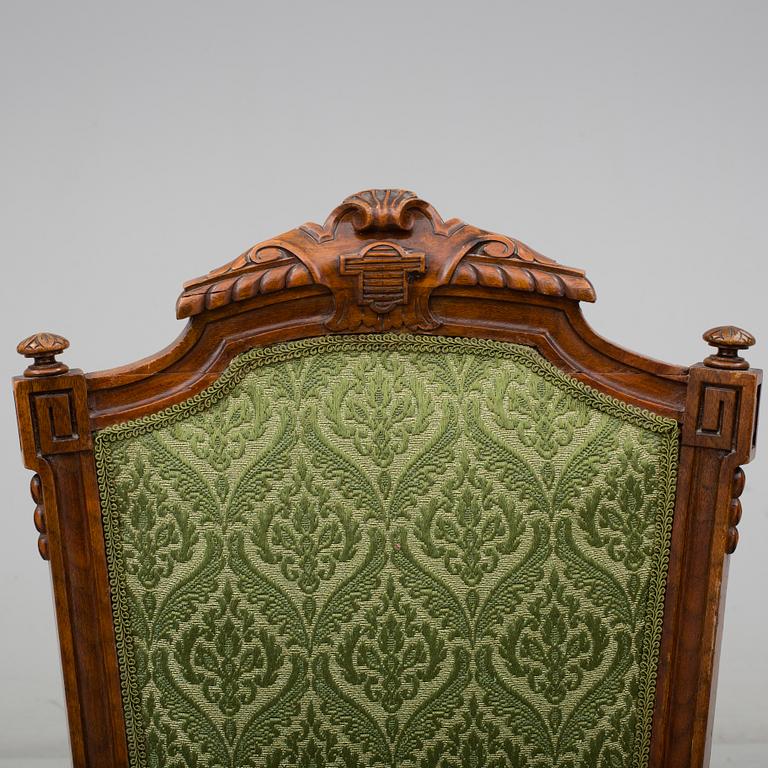 STOLAR, 6 stycken, nyrenässans, omkring år 1900.