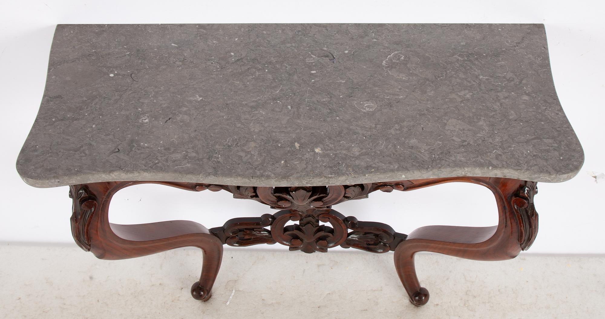 Spegel med konsolbord, nyrokoko, 1800-talets andra hälft.