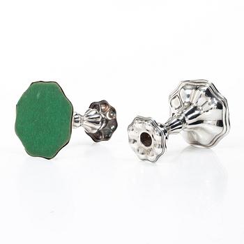 C.G. Hallberg, Ljusstakar, ett par, silver, Stockholm 1957.