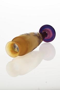 An Emile Gallé Art Nouveau cameo glass vase, Nancy, France.