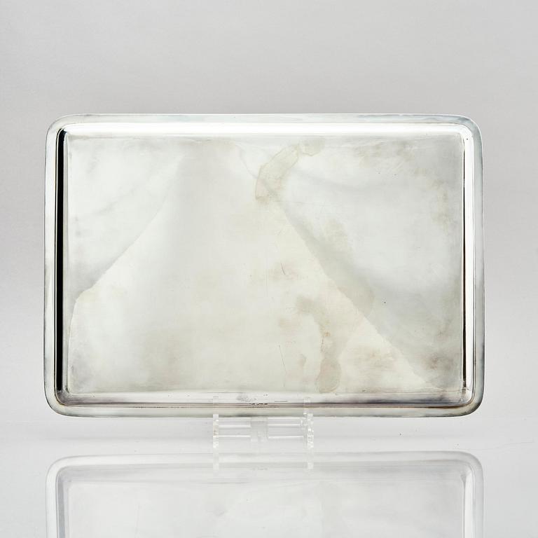 Karl Anderson, a Swedish silver tray, Stockholm 1952.
