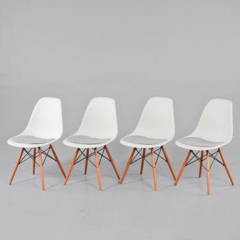 STOLAR, 4 st, "Plastic chair", Charles & Ray Eames, Vitra, 2000-tal.