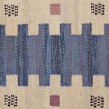 Marianne Richter, MATTO, "Blåtaggen", flat weave, ca 159,5 x 99-103,5 cm, signed AB MMF MR.