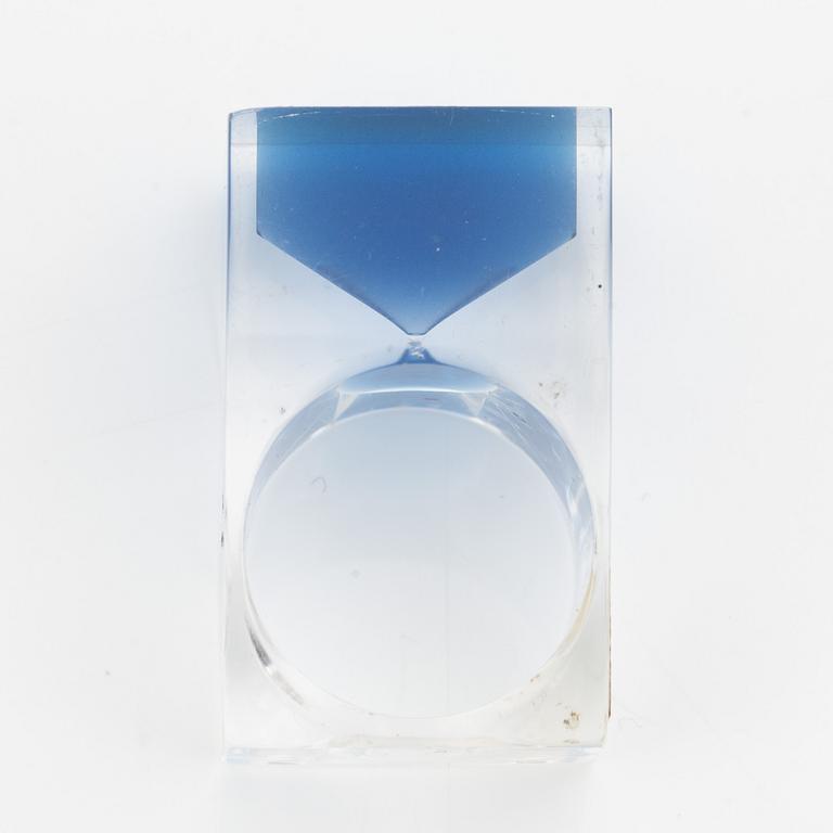 Siv Lagerström, three rings and cufflinks, acrylic plastic, 1970s.