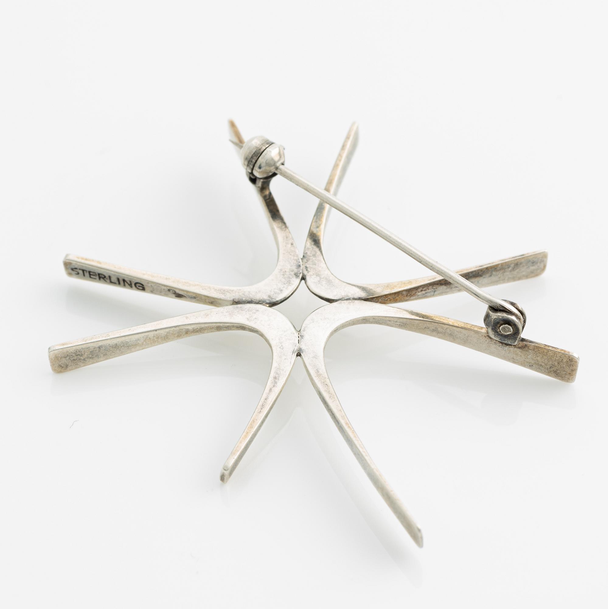 Rey Urban, brosch, sterlingsilver, Stockholm, 1962.