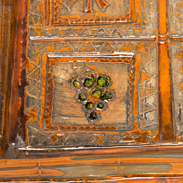 Rut Bryk, a stoneware wall relief signed a tergo BRYK.