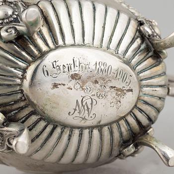J.D. Schleissner & Söhne probably, an Empire style silver tea pot, Hanau, Germany, around 1900.