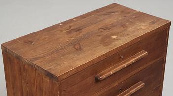 Axel Einar Hjorth, attributed to, a pine chest of drawers, Nordiska Kompaniet, Sweden 1930´s.