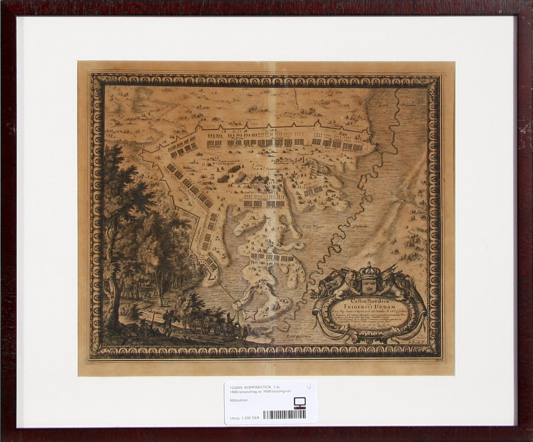 LITOGRAFIER, 3 st, 1800-talsavdrag av 1600-talsoriginal.