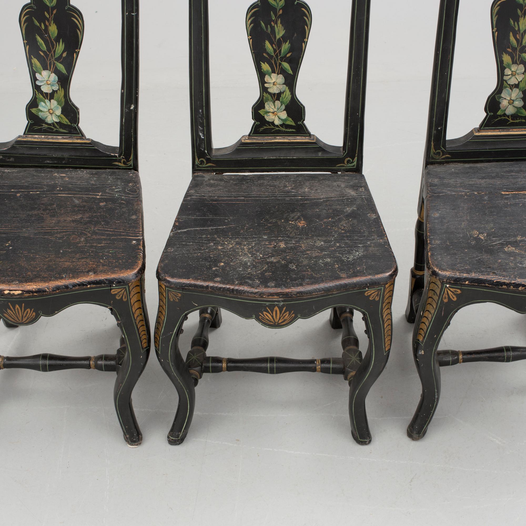 STOLAR, 3 st, senbarock, 1700-tal.