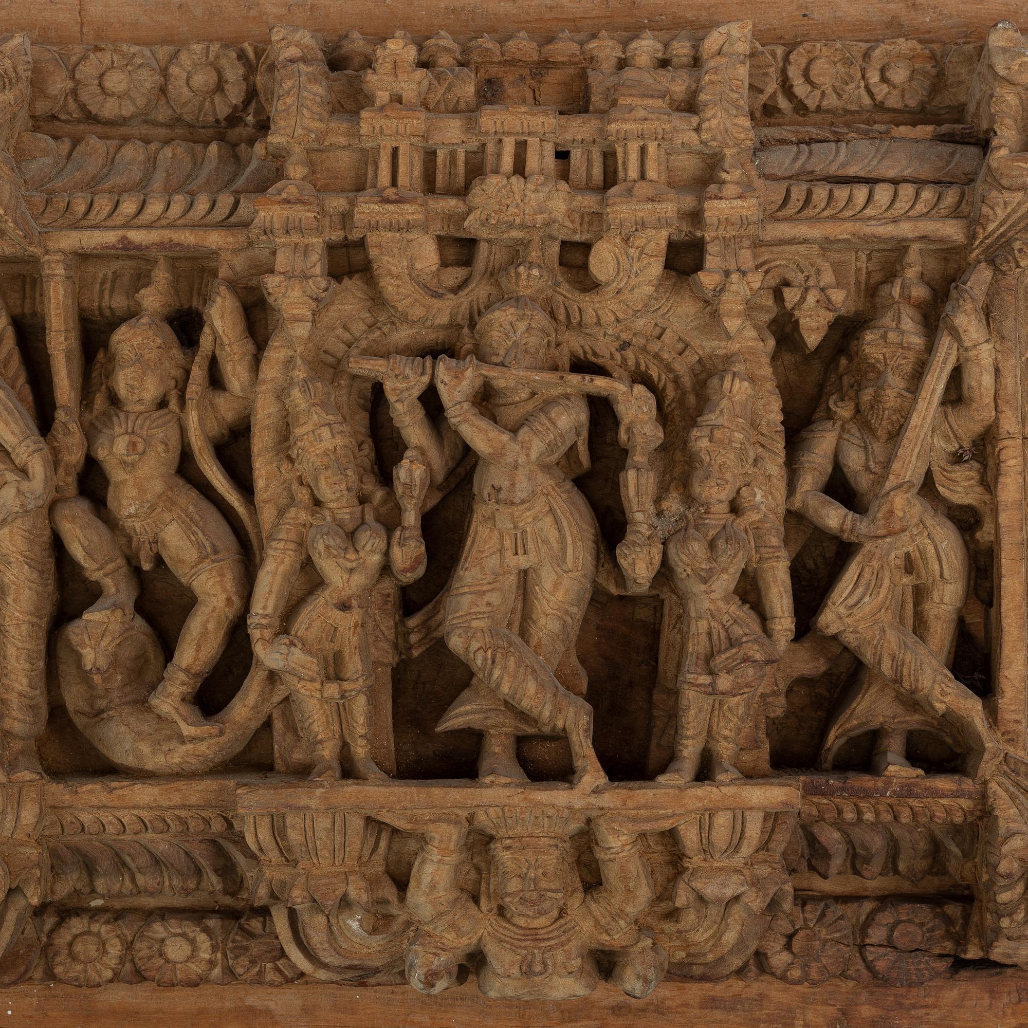 Panel, trä. Indien, omkring 1900.