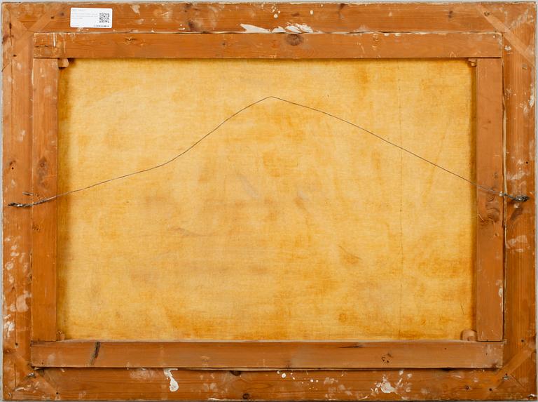 OKÄND KONSTNÄR, olja på duk, monogramsignerad loch daterad 1885.