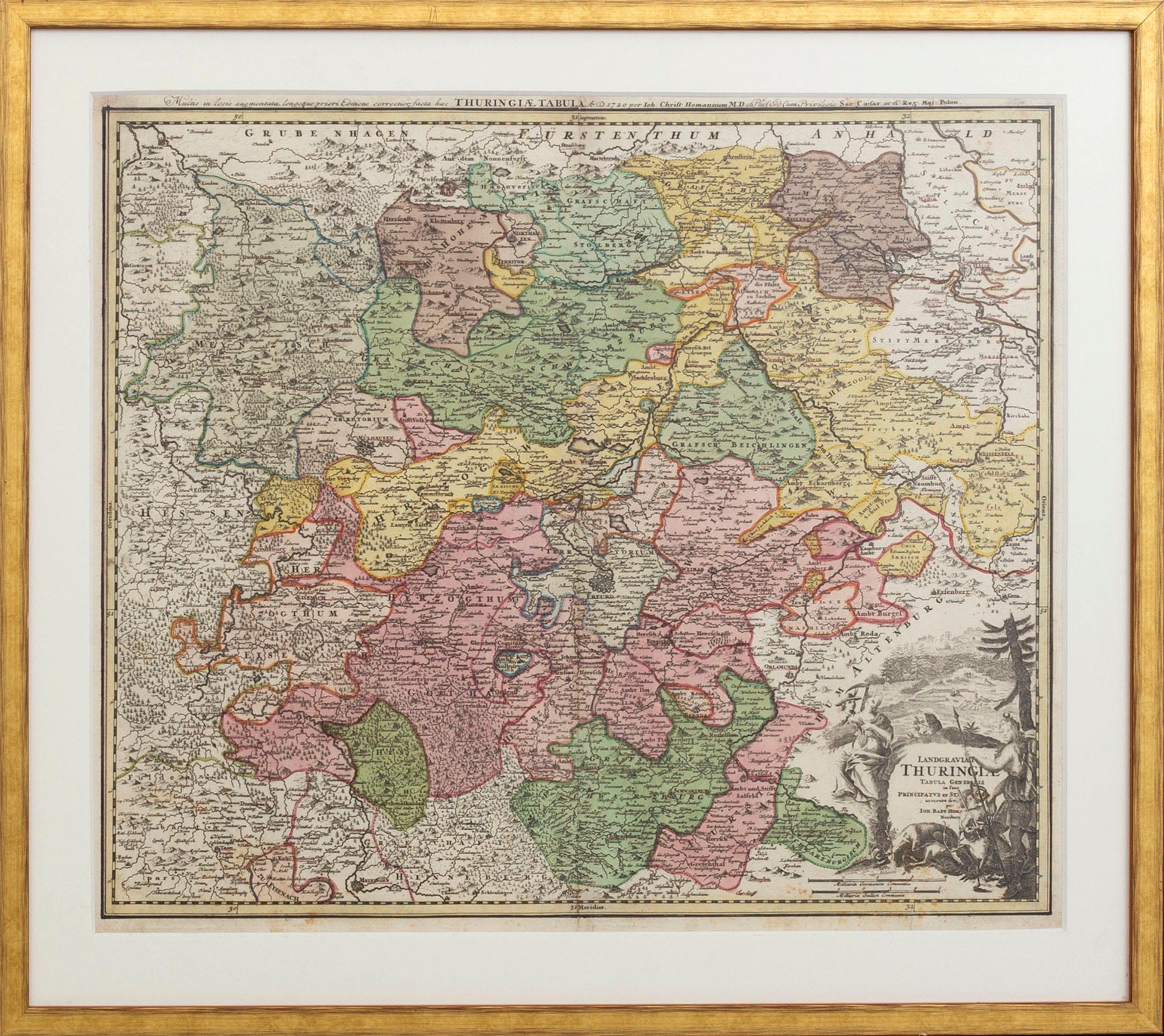 Johann Baptist Homann, a coloured copperplate 18th century.