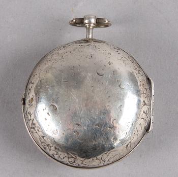 A silver verge pocketwatch, Wideman. Stockholm, ca 1700.