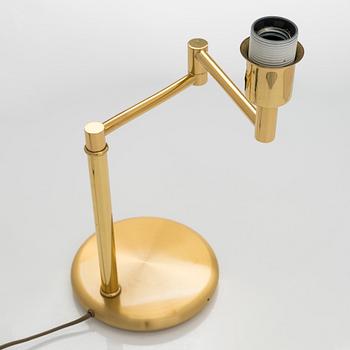 A Swedish late 20th-century brass table lamp.