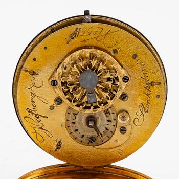 An 18k gold watch by Anders Hoberg (watchmaker in Stockholm 1797-1834).