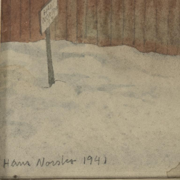 Hans Johanson-Norsbo, watercolour, signed and dated 1941.
