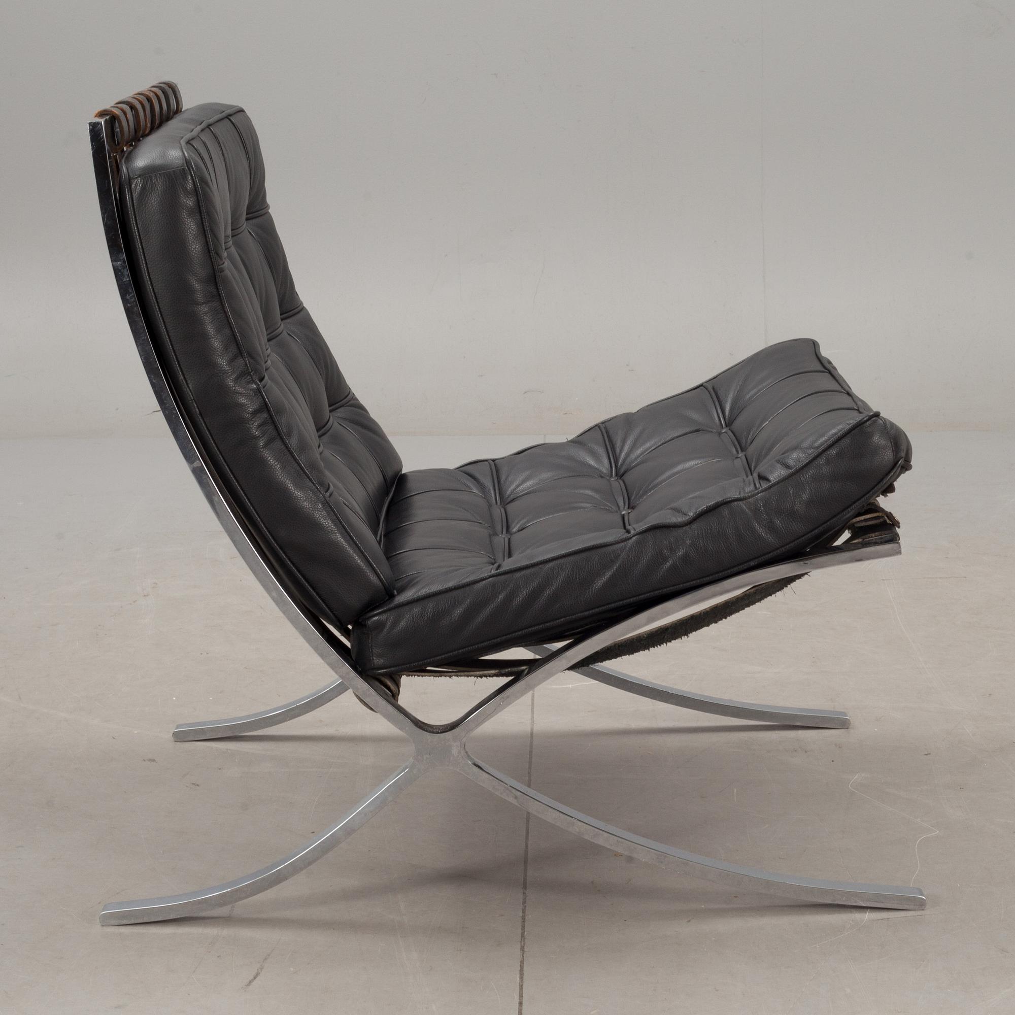 FÅTÖLJ, Mies van der Rohe, "Barcelona", Knoll International. 1960-tal.