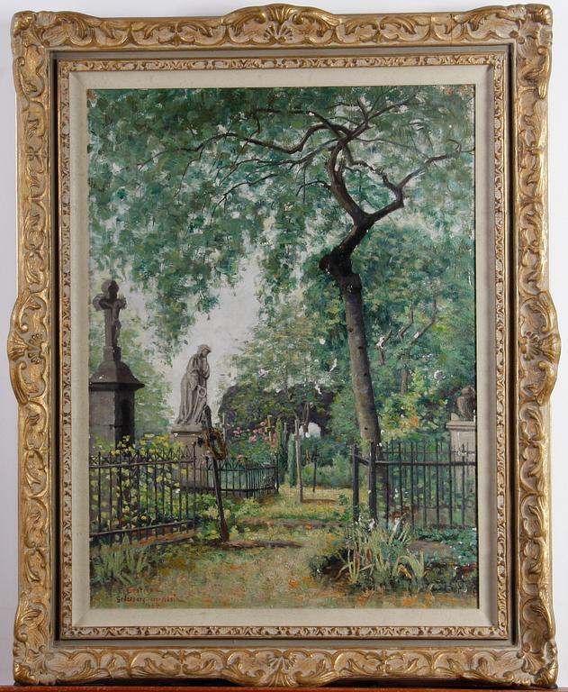 ERDTMAN, ELIAS, olja på duk, sign o dat Goderberg-am-Rhein 1884.