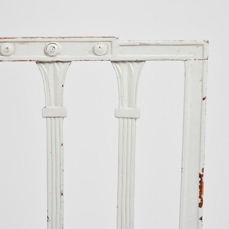A set of six late Gustavian chairs by E. Öhrmark (master in Stockholm 1777-1813).
