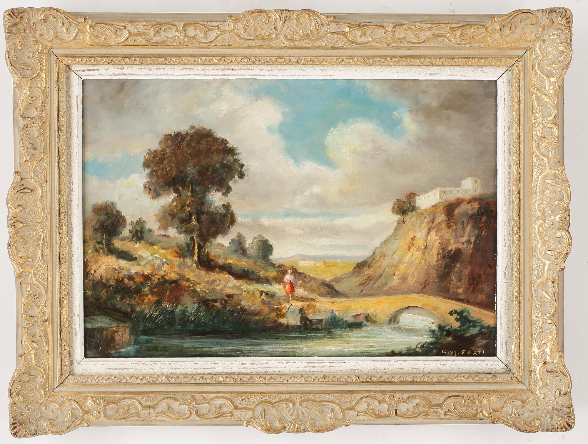 OKÄND KONSTNÄR 1800/1900-TAL , Olja på duk, signerad.