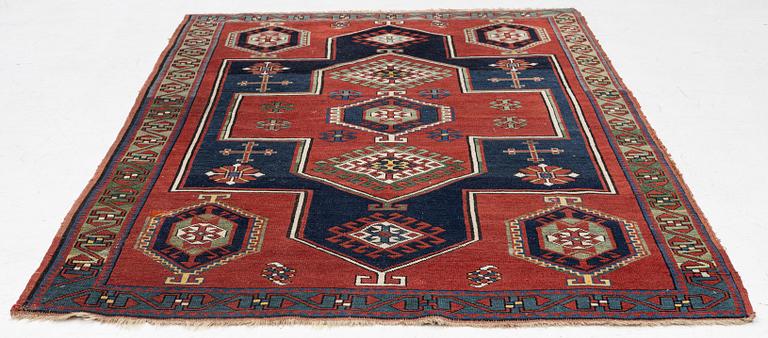 An antique Kazak rug, South Caucasus, c 212 x 147 cm.