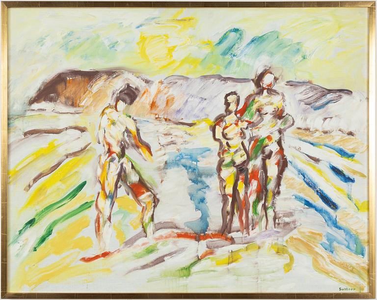 Georg Suttner,  Figurer på strand.