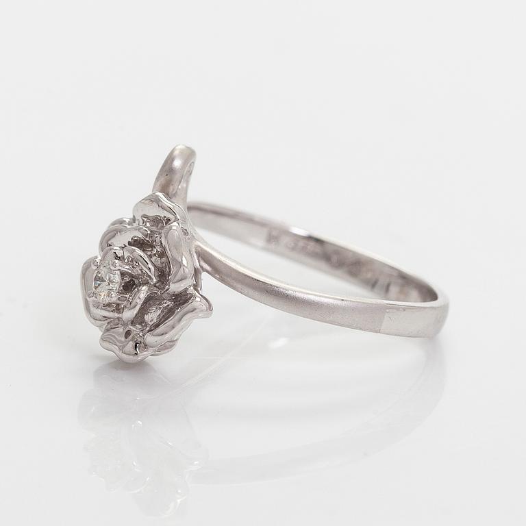 Ring, briljantslipad diamant, 18K vitguld.