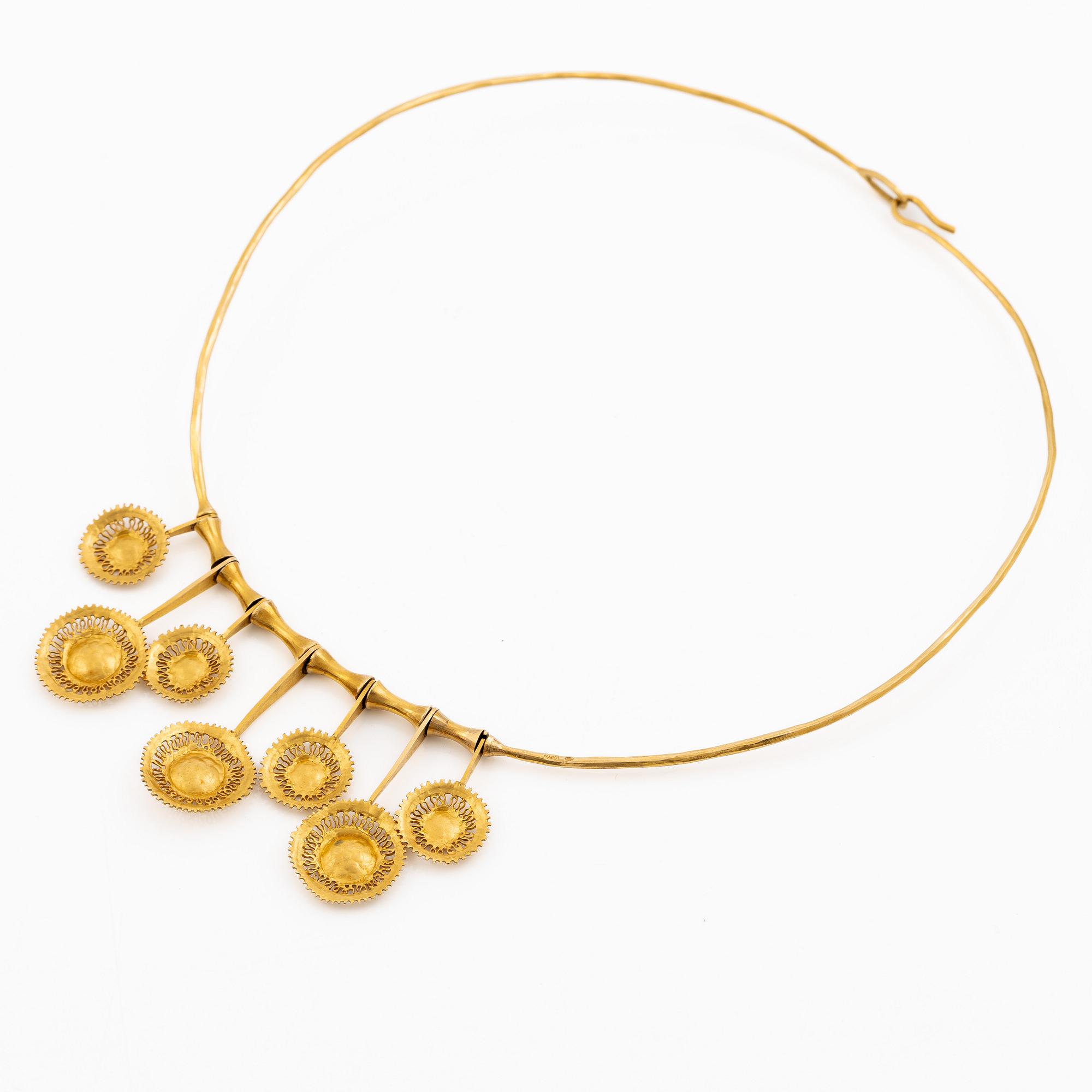 Tapio Wirkkala, collier, 18K guld "Vikingahalsband", Finland.